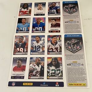 Sticker Collection 2014 NFL Panini One Lot 58-J.C. & 3-A.J Green Sheets